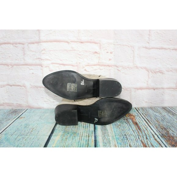 Dolce Vita Tae  Tan Suede Side  Zipper Heeled Ankle Booties Size 7 M - Picture 9 of 9